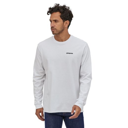 Bilde av Patagonia M L-S P-6 Logo Responsibili-Tee Hvit